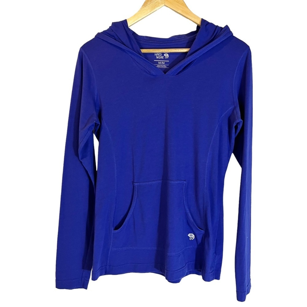 Women's Hooded Long-Sleeve Top - Blue